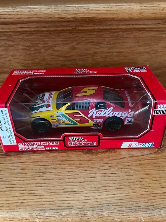 Other - Red & Yellow Die-Cast Stock Car Toy - NASCAR Replica
